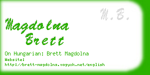 magdolna brett business card